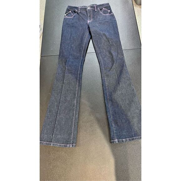 Dolce & Gabbana Women's Bootcut Jeans Casual Blue Denim Dark Wash Size 28x42 - Picture 2 of 15